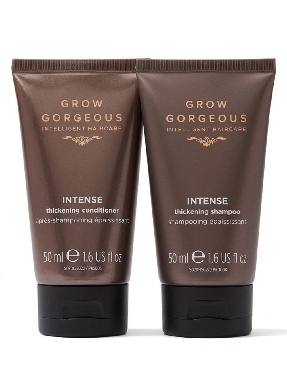 NEW Grow Gorgeous Intense Thickening Shampoo and Conditioner Travel Set